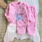 بجامه بناتي ناعمة لون بينك ارنب