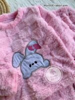 ⁦بجامه بناتي ناعمة لون بينك ارنب⁩ - الصورة ⁦2⁩