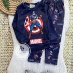 بجامه اولادي كابتن امريكا قطيفه لون ازرق
