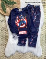 بجامه اولادي كابتن امريكا قطيفه لون ازرق