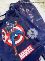 ⁦بجامه اولادي كابتن امريكا قطيفه لون ازرق⁩ - الصورة ⁦2⁩