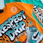 بجامه اولادي محير لون اورنج في اخضر respect the drip