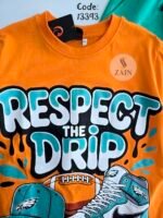 ⁦بجامه اولادي محير لون اورنج في اخضر respect the drip⁩ - الصورة ⁦2⁩