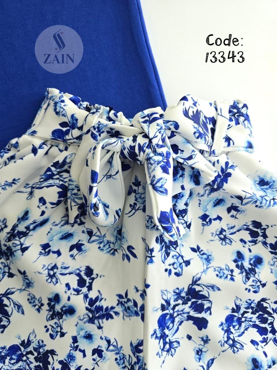 file_121 طقم بناتي تلت قطع صيفي توب وجيب شورت وهيد باند - الصورة 1