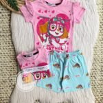Paw patrol بجامة بناتي تيشرت وشورت