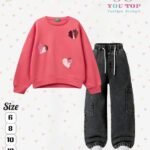 طقم وحيد خروج بناتي بصلي وبنطلون زارا اسود